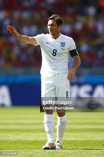 Frank Lampard of England gestures during the 2014 FIFA World Cup Brazil Group D match between Costa Rica and England at Estadio Mineirao on June 24,...