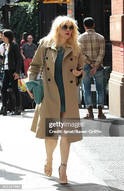 September 25: Courtney Love in Soho on September 25, 2013 in New York City.