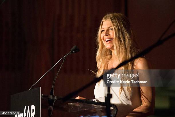 Fergie Duhamel speaks during the amfAR Inspiration Gala New York 2014 at The Plaza Hotel on June 10, 2014 in New York City.