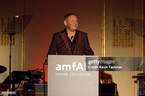 John Dempsey speaks during the amfAR Inspiration Gala New York 2014 at The Plaza Hotel on June 10, 2014 in New York City.