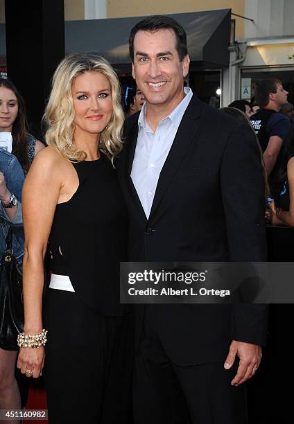 Actor Rob Riggle and wife Tiffany Riggle arrive for the Premiere Of Columbia Pictures' "22 Jump Street" held at Regency Village Theatre on June 10,...