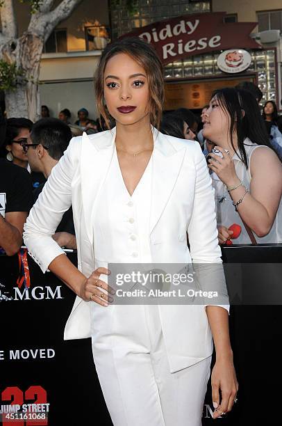 Actress Amber Stevens arrives for the Premiere Of Columbia Pictures' "22 Jump Street" held at Regency Village Theatre on June 10, 2014 in Westwood,...