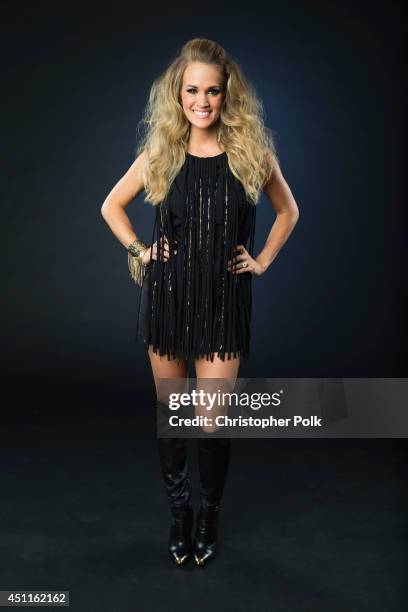 Country singer Carrie Underwood is photographed at the CMT Music Awards - Wonderwall portrait studio on June 4, 2014 in Nashville, Tennessee.