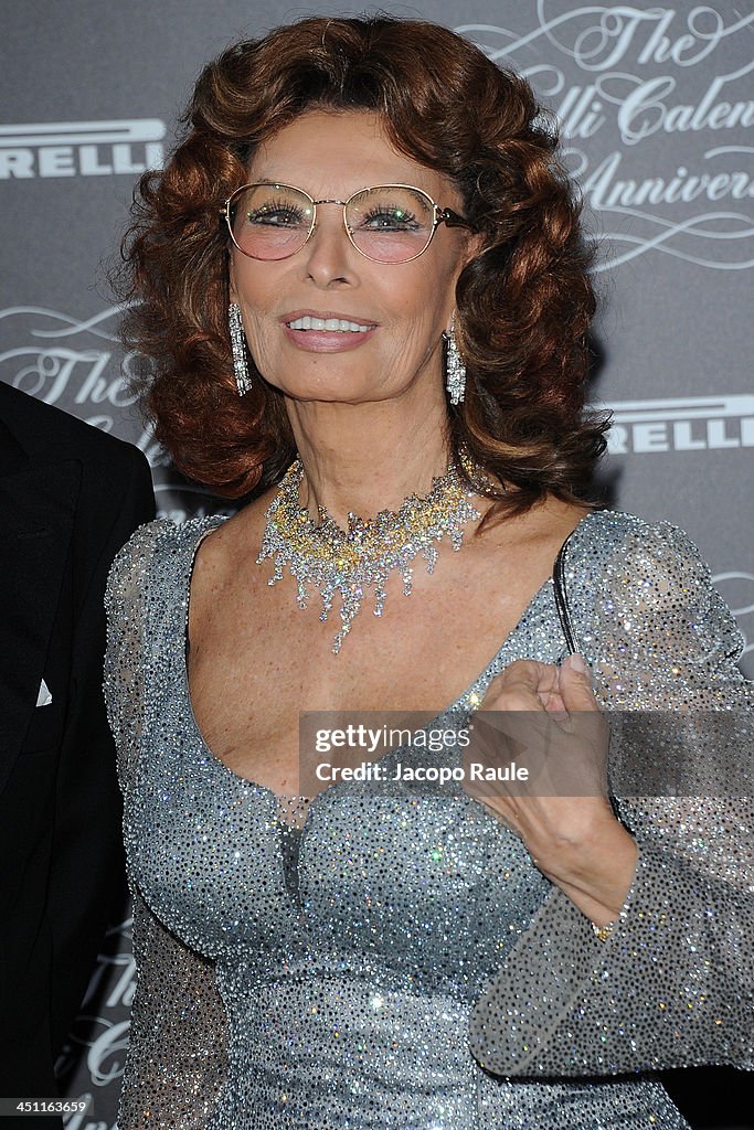 Sophia Loren attends The Pirelli Calendar 50th Anniversary Red