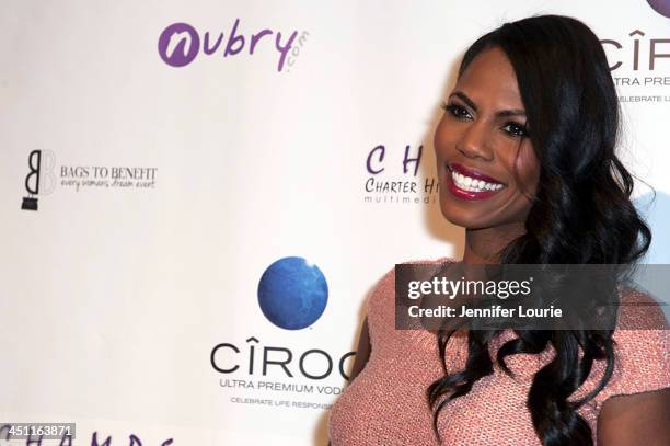 Omarosa Manigault arrives to the 'Bags To Benefit' Charity Evening For CHAMPS High School Of The Arts at Tru Hollywood on November 19, 2013 in...