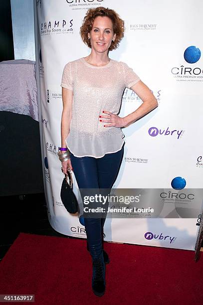 Judith Hoag arrives to the 'Bags To Benefit' Charity Evening For CHAMPS High School Of The Arts at Tru Hollywood on November 19, 2013 in Hollywood,...
