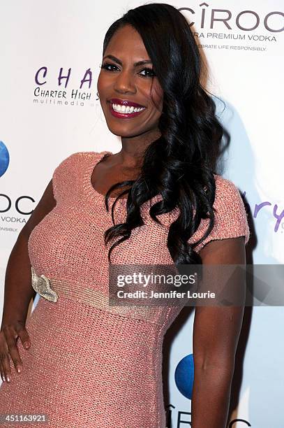 Omarosa Manigault arrives to the 'Bags To Benefit' Charity Evening For CHAMPS High School Of The Arts at Tru Hollywood on November 19, 2013 in...