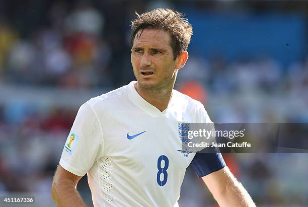 Frank Lampard of England looks on during the 2014 FIFA World Cup Brazil Group D match between Costa Rica and England at Estadio Mineirao on June 24,...