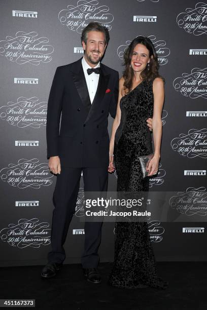 Anselmo Guerrieri Gonzaga and Ilaria Tronchetti Provera attend The Pirelli Calendar 50th Anniversary - Red Carpet on November 21, 2013 in Milan,...