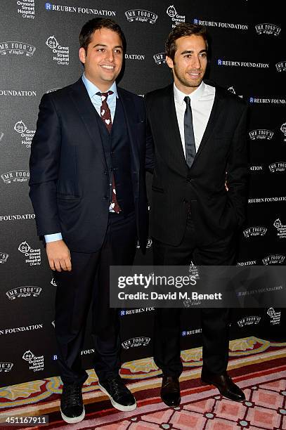 Jamie Reuben and Mathieu Flamini attend the Reuben Foundation Dinner at Bridgewater House on November 21, 2013 in London, England.