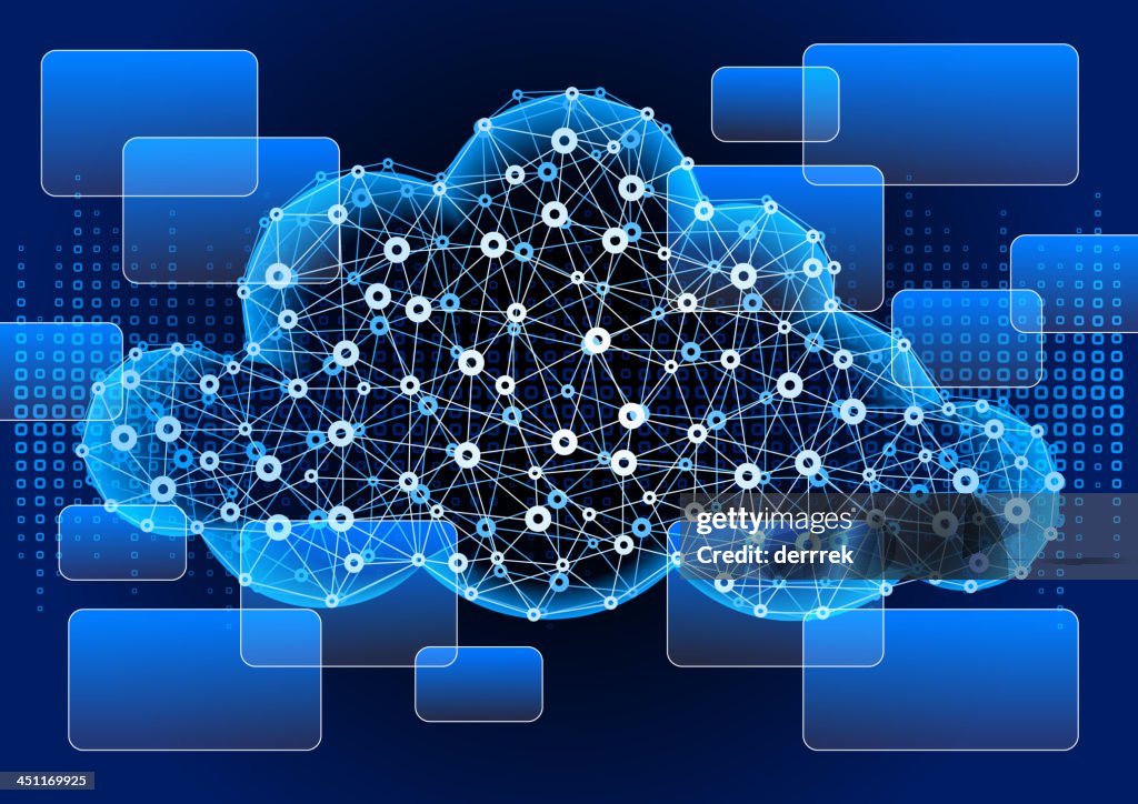 Cloud Computing Communication Technology High-Res Vector Graphic ...