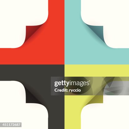 Vector page curls - various colors Vector page curls - various colors