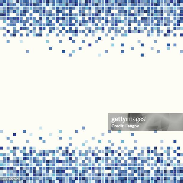 pixel in blue - tiles background stock illustrations