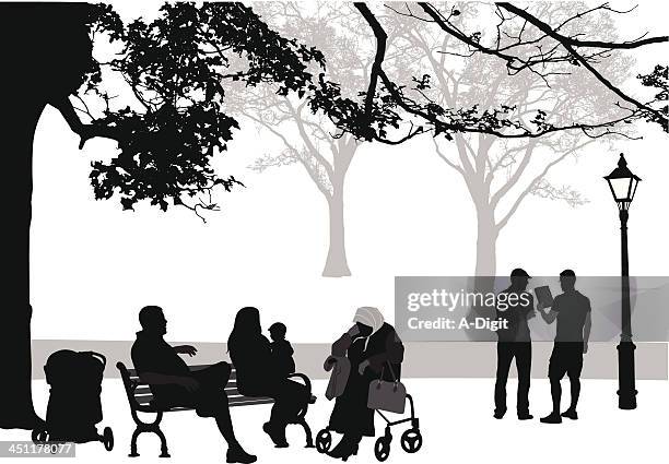 extended family - multiple generations stock illustrations