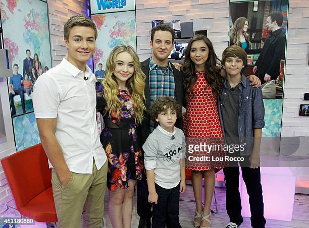 The cast of Disney Channel's "Girl Meets World" are guests on "Good Morning America," 6/24/14, airing on the Walt Disney Television via Getty Images...