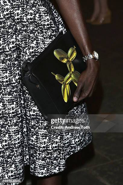 Model Alek Wek attends Jeff Koons: A Retrospective at The Whitney Museum of American Art on June 24, 2014 in New York City.