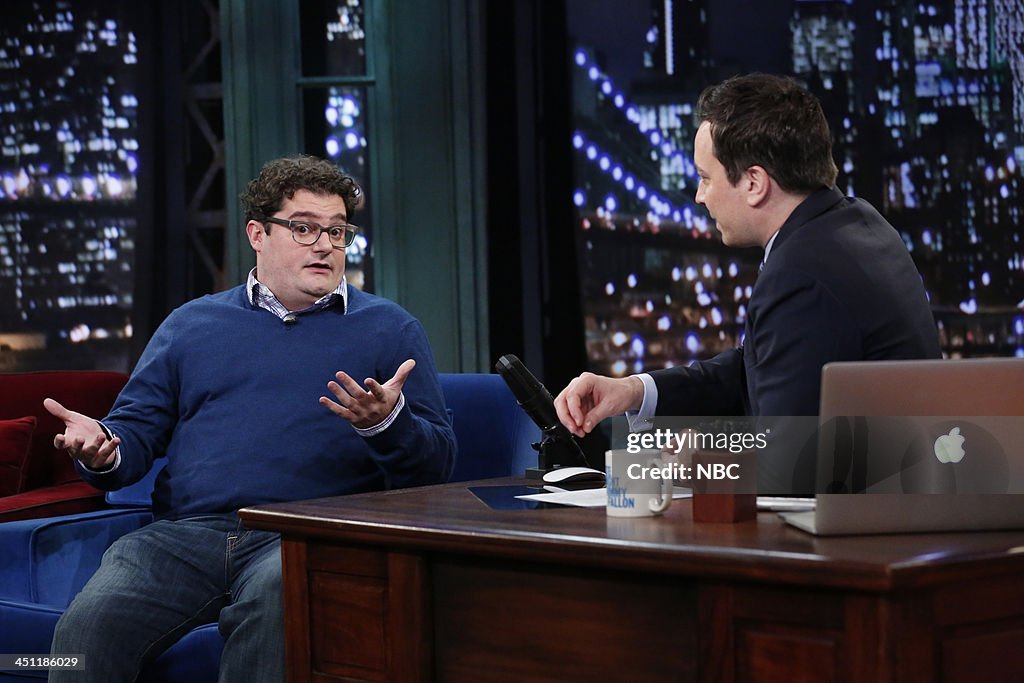 Jimmy Fallon Roles Bobby Moynihan with host Jimmy Fallon during an interview on... News ...