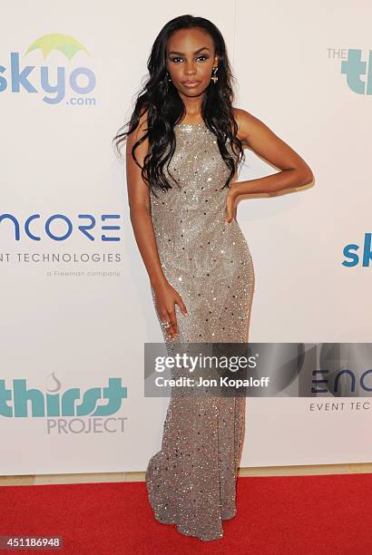 Actress Sierra McClain arrives at the 5th Annual Thirst Gala at The Beverly Hilton Hotel on June 24, 2014 in Beverly Hills, California.