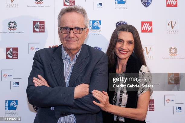 Marco Bellocchio and Angela Molina attend Italian Cinema festival 2013 at Instituto Italiano de Cultura on November 21, 2013 in Madrid, Spain.