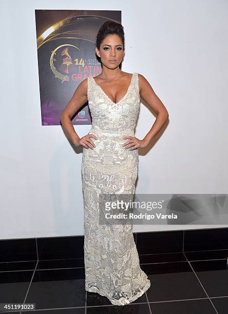 Personality Pamela Silva Conde attends The 14th Annual Latin GRAMMY Awards at the Mandalay Bay Events Center on November 21, 2013 in Las Vegas,...