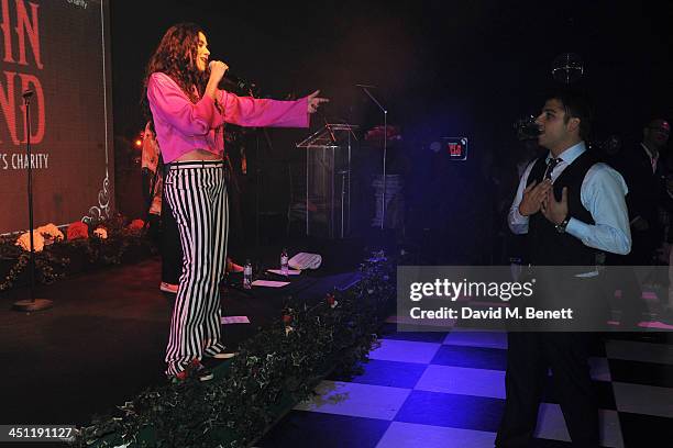 Eliza Doolittle and Jamie Reuben attend the Adventure in Wonderland Ball held by The Reuben Foundation in aid of Great Ormond Street Hospital...