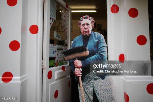 In this photo illustration the famous ''Sid's Cafe' from TV hit Last of the Summer Wine is decorated with King of the Mountains polka dots and a...