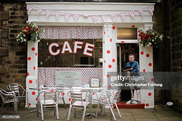 In this photo illustration the famous ''Sid's Cafe' from TV hit Last of the Summer Wine is decorated with King of the Mountains polka dots and a...