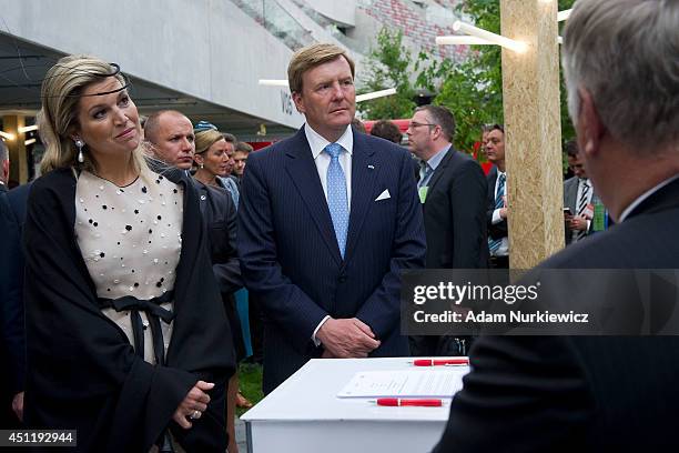 Queen Maxima of The Netherlands and King Willem-Alexander visit the Polish-Dutch Economic Forum 'Innovation: Solutions for a common future' at...