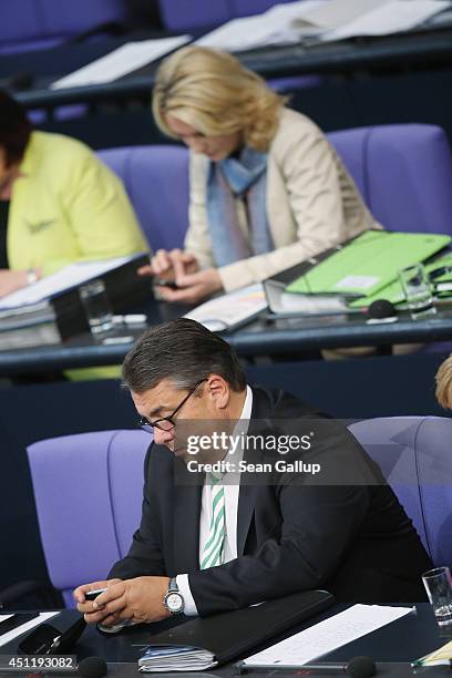 German Vice Chancellor and Economy and Energy Minister Sigmar Gabriel, who is also Chairman of the German Social Democrats , and Family Minister...