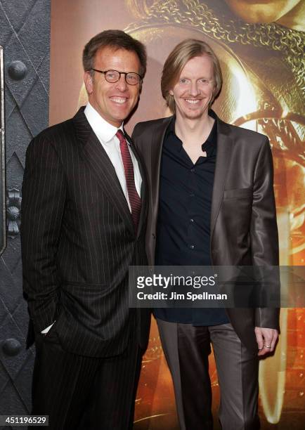 Producer Mark Johnson and Director Andrew Adamson arrive at The Chronicles of Narnia: Prince Caspian New York Premiere at the Ziegfeld Theater on May...