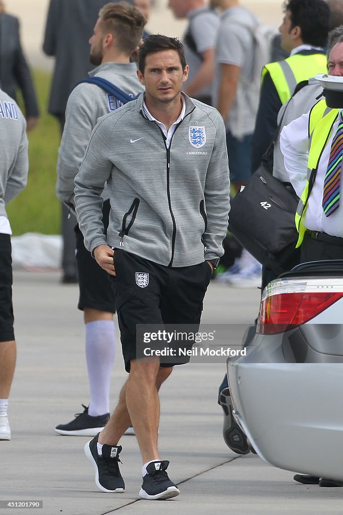 England Football Team Sightings At Luton Airport - June 25, 2014