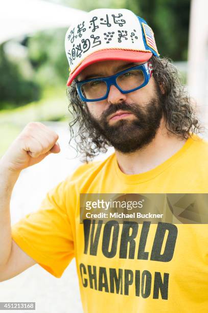 Judah Friedlander poses for a portrait at the NBC Universal's Summer Press Day on April 8, 2014 in Pasadena, California.