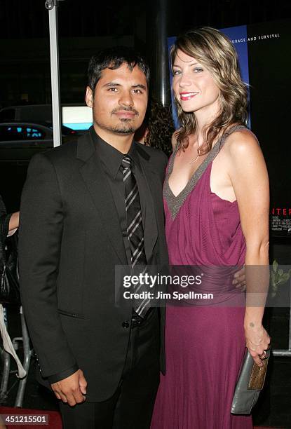 Michael Pena with Brie Shaffer during World Trade Center New York City Premiere - Outside Arrivals at Ziegfeld Theater in New York City, New York,...