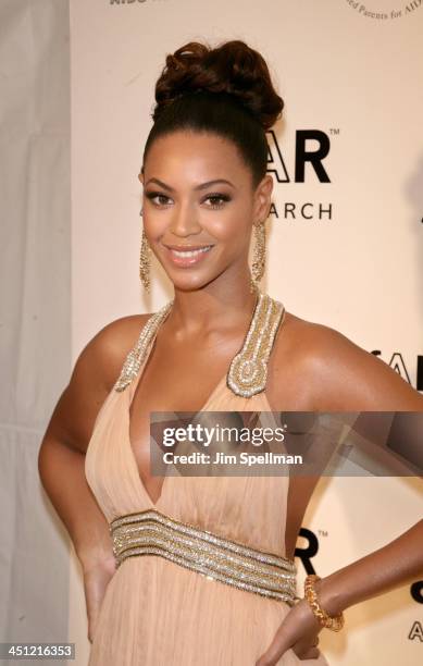 Beyonce Knowles during AmfAR New York City Gala Honoring John Demsey, Whoopi Goldberg and Bill Roedy - Arrivals at Cipriani 42nd Street in New York...
