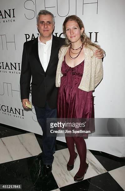 Producer Simon Halfon and wife Annette Halfon arrives at Sleuth premiere at the Paris Theater on October 2, 2007 in New York City.