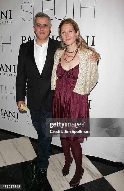 Producer Simon Halfon and wife Annette Halfon arrives at Sleuth premiere at the Paris Theater on October 2, 2007 in New York City.