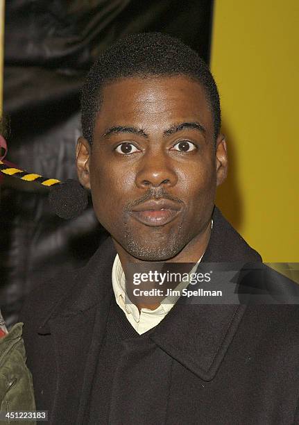 Comedian Chris Rock arrives at the Bee Movie at the AMC Loews Lincoln Square13 on October 25, 2007 in New York City.