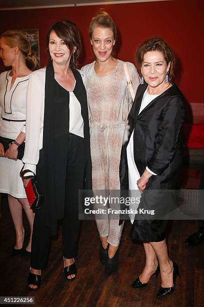 Iris Berben, Heike Makatsch and Hannelore Elsner attend the producer party 2014 of the Alliance German Producer - Cinema And Television on June 25,...