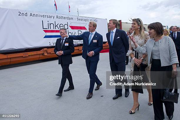 King Willem-Alexander and Queen Maxima of The Netherlands and Mrs Lilianne Ploumen Dutch Minister for Trade and Development Cooperation visit CLIP...