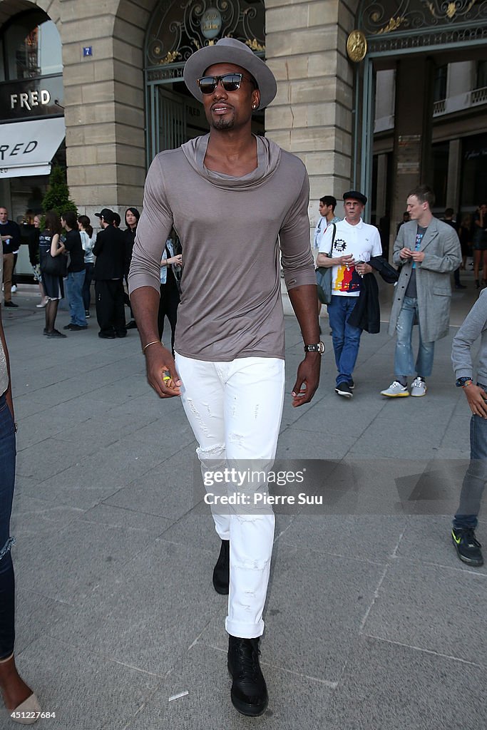 Celebrity Sightings At Paris Fashion Week - Menswear Spring/Summer 2015 :Day 1