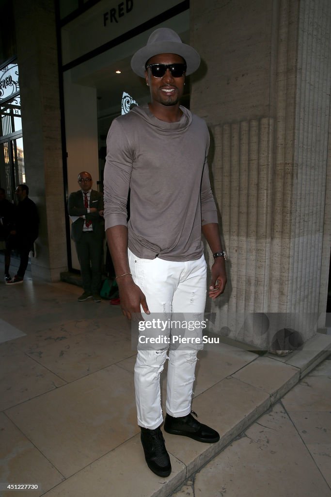 Celebrity Sightings At Paris Fashion Week - Menswear Spring/Summer 2015 :Day 1