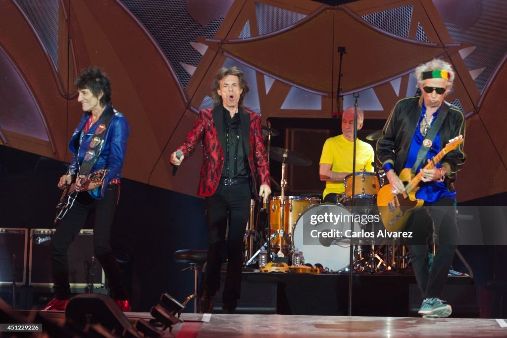 Rolling Stones Perform in Concert in Madrid
