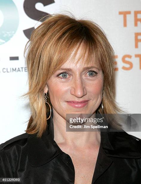 Edie Falco during Opening Night of Tribeca Film Festival 2007 - SOS Short Film Program - Outside Arrivals at BMCC Tribeca PAC in New York City, New...