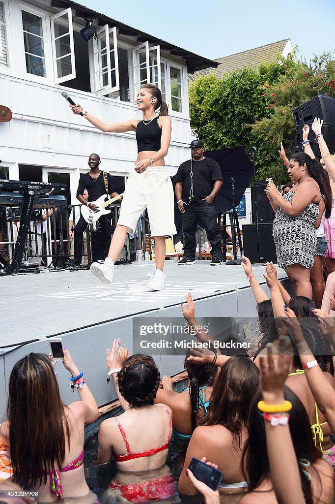 Zendaya performs at the Hollister House on June 25, 2014 in Santa