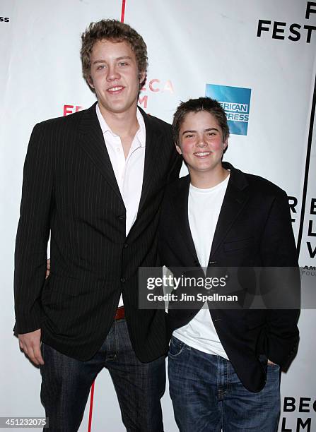 Jack Robbins and Miles Robbins during 6th Annual Tribeca Film Festival - The Education of Charlie Banks Premiere - Outside Arrivals in New York, NY,...