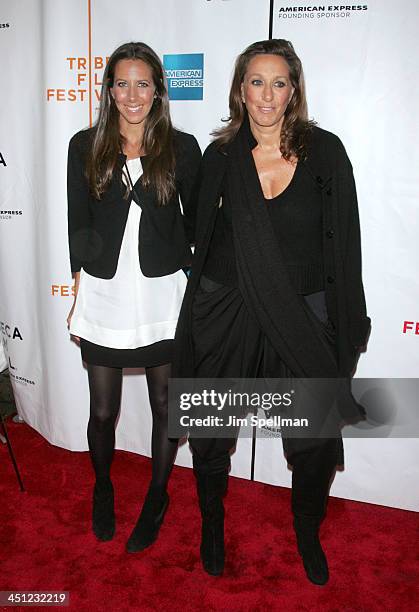 Gabby Karan and Donna Karan during 6th Annual Tribeca Film Festival - The Education of Charlie Banks Premiere - Outside Arrivals in New York, NY,...