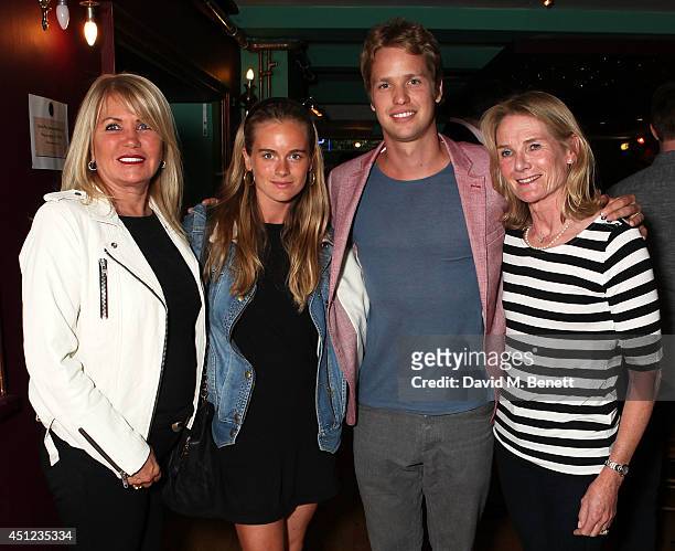 Joan Templeman, Cressida Bonas, Sam Branson and Lady Mary-Gaye Georgiana Lorna Curzon attend an after party following the press night performance of...