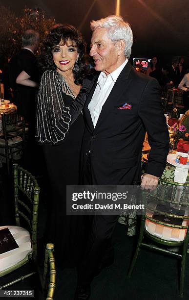 Joan Collins and Simon Reuben attend the Adventure in Wonderland Ball held by The Reuben Foundation in aid of Great Ormond Street Hospital Children's...