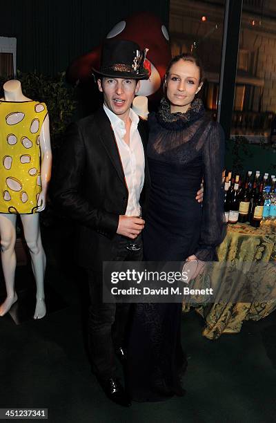James Blunt and Sofia Wellesley attend the Adventure in Wonderland Ball held by The Reuben Foundation in aid of Great Ormond Street Hospital...