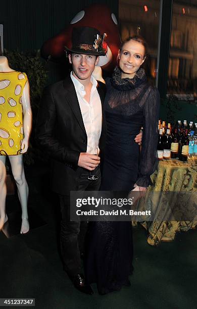 James Blunt and Sofia Wellesley attend the Adventure in Wonderland Ball held by The Reuben Foundation in aid of Great Ormond Street Hospital...